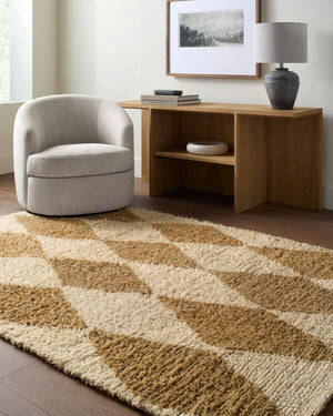 Livabliss Beni Moroccan Hand Tufted Wool Rug Plush High Pile Bohemian Accent for Bedroom Beige, Camel 2' x 3' BMC2313-23