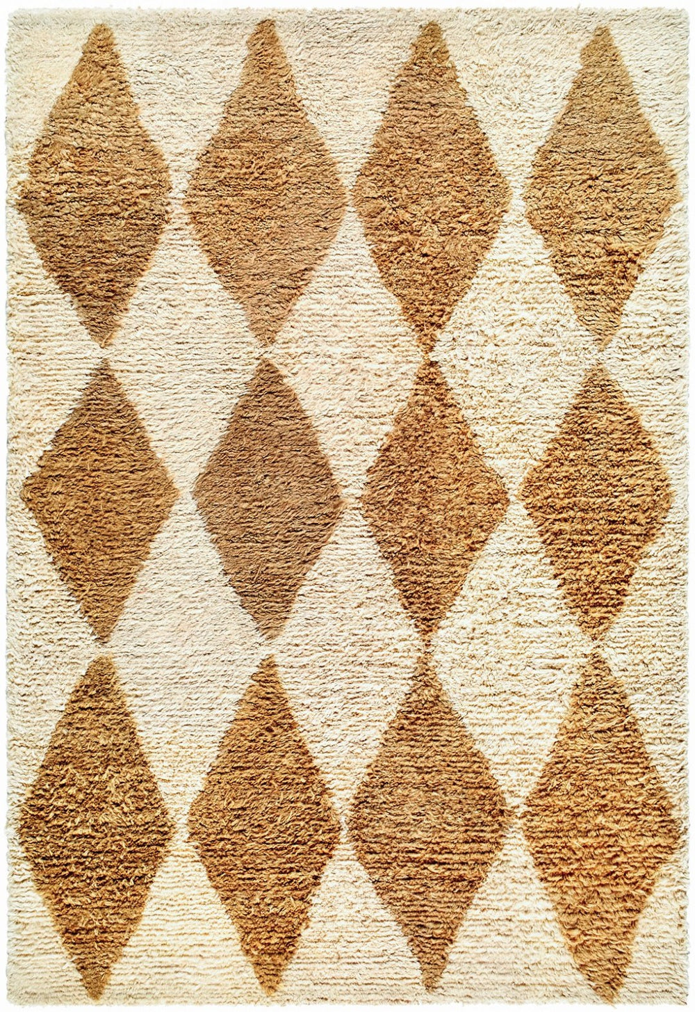 Livabliss Beni Moroccan Hand Tufted Wool Rug Plush High Pile Bohemian Accent for Bedroom Beige, Camel 2' x 3' BMC2313-23