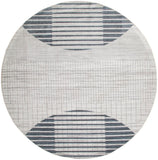 Nourison Astra Machine Washable ASW03 Machine Made Power-loomed Borderless Design Indoor Only Mid-Century Modern Scandinavian Rug Ivory Blue, Ivory Blue 100% Polyester 99446932914