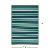 Christopher Knight Home® - Noble House - Robbee Indoor Geometric 5 X 8 Area Rug, Blue and Green