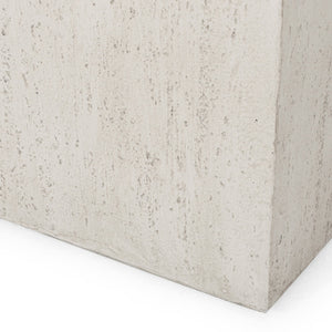 English Elm Ella Rectangular Mgo Planter Box Weathered Stone Finish Outdoor Patio Garden 70627.00WHI