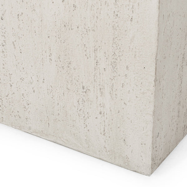 English Elm Ella Rectangular Mgo Planter Box Weathered Stone Finish Outdoor Patio Garden 70627.00WHI