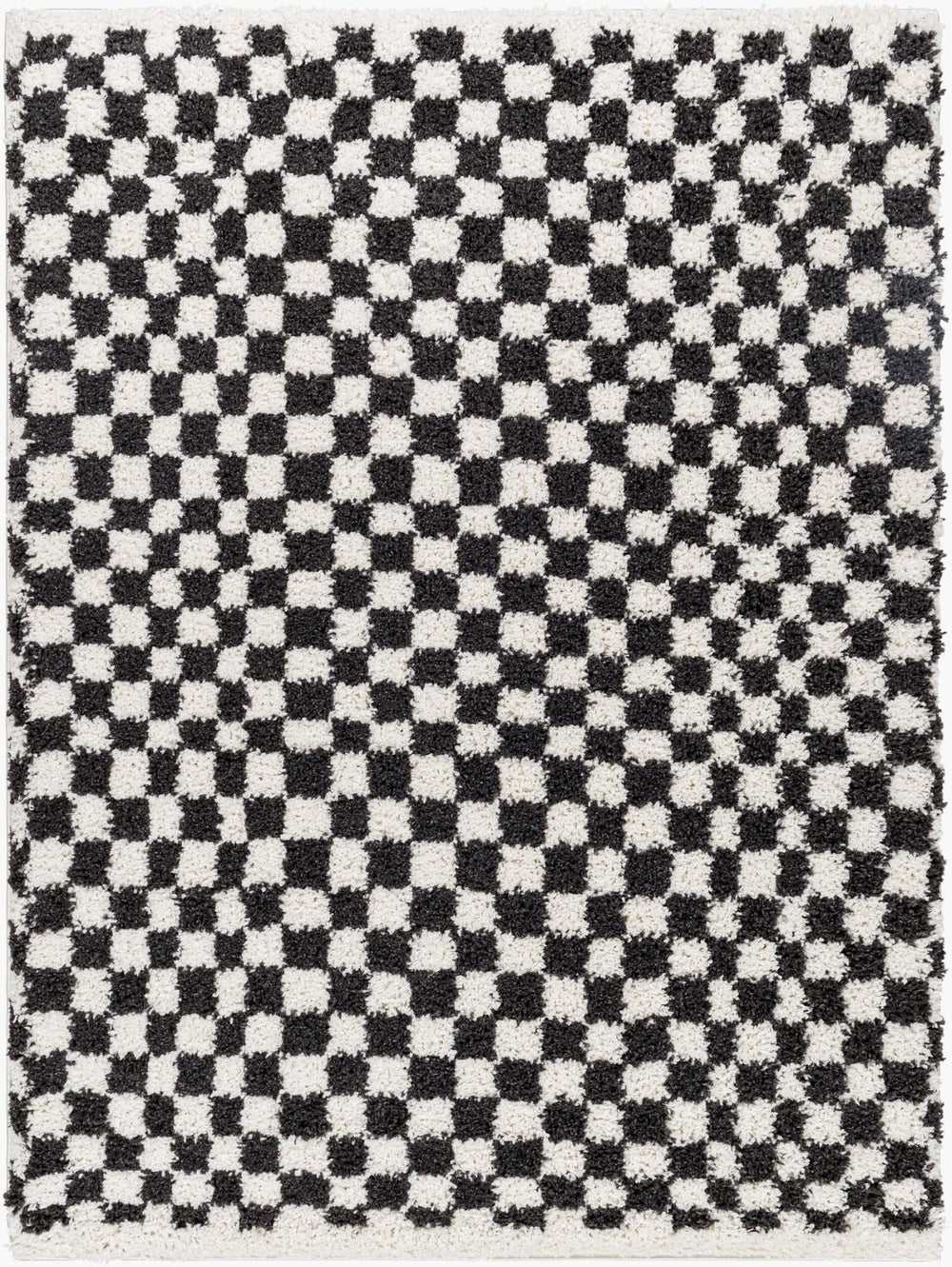 Livabliss Birmingham Machine Woven Plush Polyester Area Rug Transitional Pattern for Living Room Ivory, Black 5'3" x 7' BMM2319-537