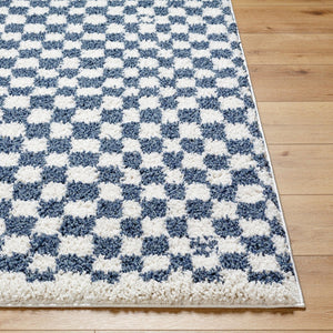 Livabliss Birmingham Plush Polyester Area Rug Machine Woven in Turkey for Living and Bedroom Spaces Ivory, Blue 5'3" x 7' BMM2320-537
