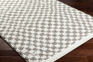 Livabliss Birmingham Machine Woven Plush Polyester Area Rug for Living Room Bedroom Warmth Ivory, Gray 5'3" x 7' BMM2321-537