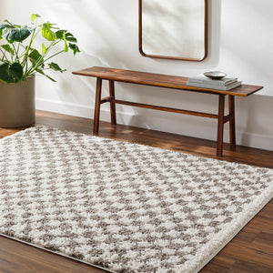 Livabliss Birmingham Machine Woven Plush Polyester Area Rug for Living Room Bedroom Warmth Ivory, Gray 5'3" x 7' BMM2321-537