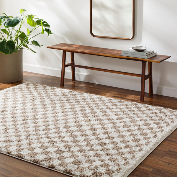 Livabliss Birmingham Machine Woven Plush Polyester Area Rug Transitional Style for Living Spaces Ivory, Tan 7'10" x 10' BMM2322-71010