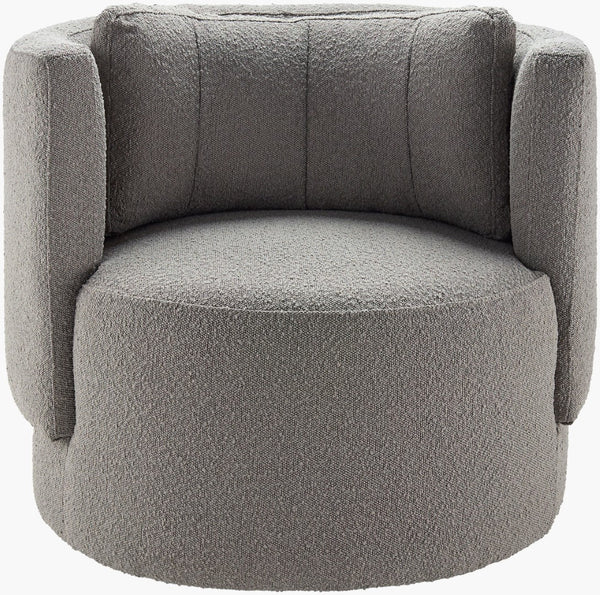 Surya Bingham Swivel Chair - Elegant 30"H X 35"W X 34"D For Timeless Style & Ultimate Comfort In Any Space Upholstery, Gray,Base, Black Polyester,Iron,Polyurethane Foam,Dacron Bmn-001
