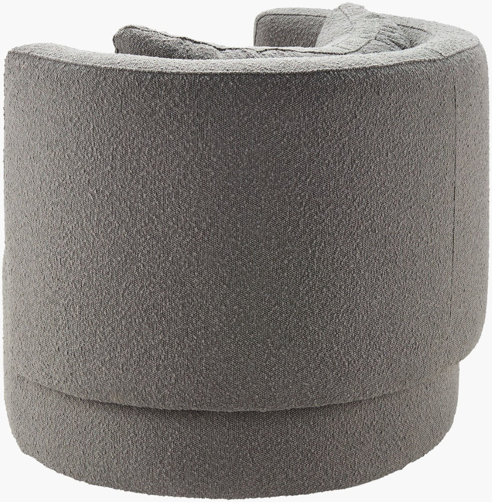 Surya Bingham Swivel Chair - Elegant 30"H X 35"W X 34"D For Timeless Style & Ultimate Comfort In Any Space Upholstery, Gray,Base, Black Polyester,Iron,Polyurethane Foam,Dacron Bmn-001