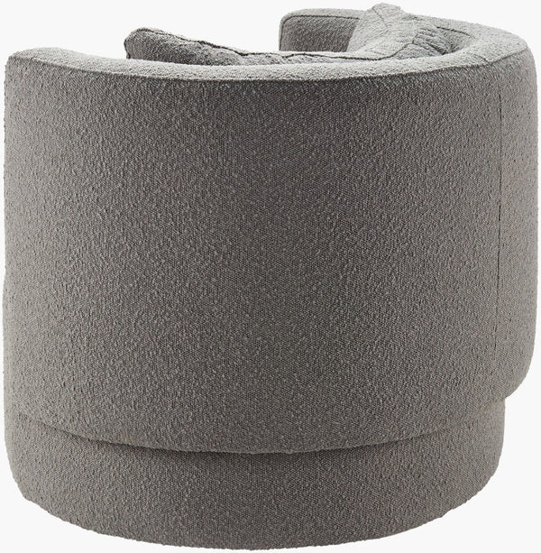 Surya Bingham Swivel Chair - Elegant 30"H X 35"W X 34"D For Timeless Style & Ultimate Comfort In Any Space Upholstery, Gray,Base, Black Polyester,Iron,Polyurethane Foam,Dacron Bmn-001