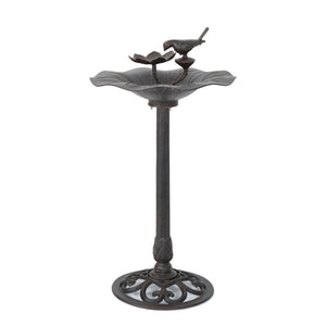 English Elm Christopher Knight Home® - e Elegant Lancaster Outdoor Aluminum & Iron Bird Bath Bronze — Durable Stable Base, Detailed Concave Bowl for Garden Charm and Wildlife Appeal 61696.00BZE