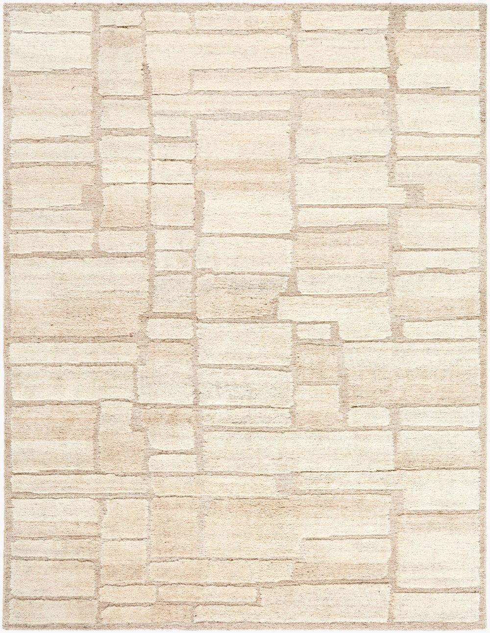 Surya Bergamo Hand Knotted Wool Area Rug Mid Century Modern Pattern for Living Dining Rooms 6' x 9' Rectangle BMO2305-69