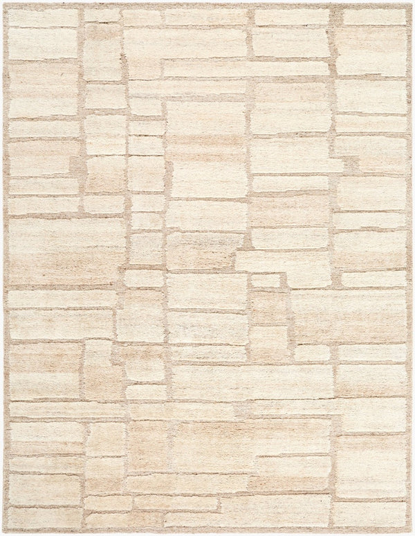 Surya Bergamo Hand Knotted Wool Area Rug Mid Century Modern Pattern for Living Dining Rooms 6' x 9' Rectangle BMO2305-69