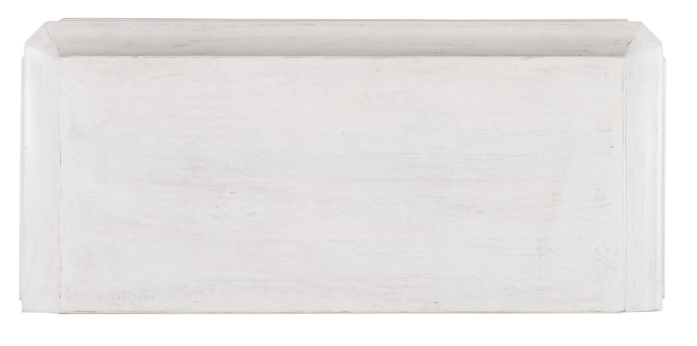 Hooker Furniture Commerce Argyle Three-Drawer Chest In Solid Mango Wood, Creamy White Finish, Carved Texture, Tapered Legs (42"W X 35"H) 7228-85082-02