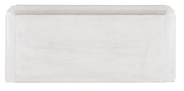 Hooker Furniture Commerce Argyle Three-Drawer Chest In Solid Mango Wood, Creamy White Finish, Carved Texture, Tapered Legs (42"W X 35"H) 7228-85082-02