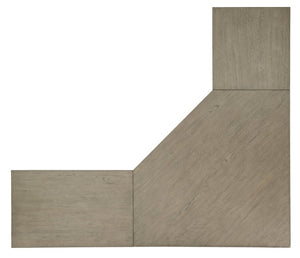 Hooker Furniture Linville L-Shaped Corner Desk With Locking File Drawers, Oak Veneer Mink Finish, Spacious Workstation Gray 6150-10935-85