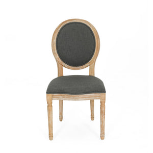 English Elm Christopher Knight Home® - Kd Dining Chair - Vintage French-Country Elegance With Dark Gray Upholstery & Ergonomic Comfort 60352.00PDGRY