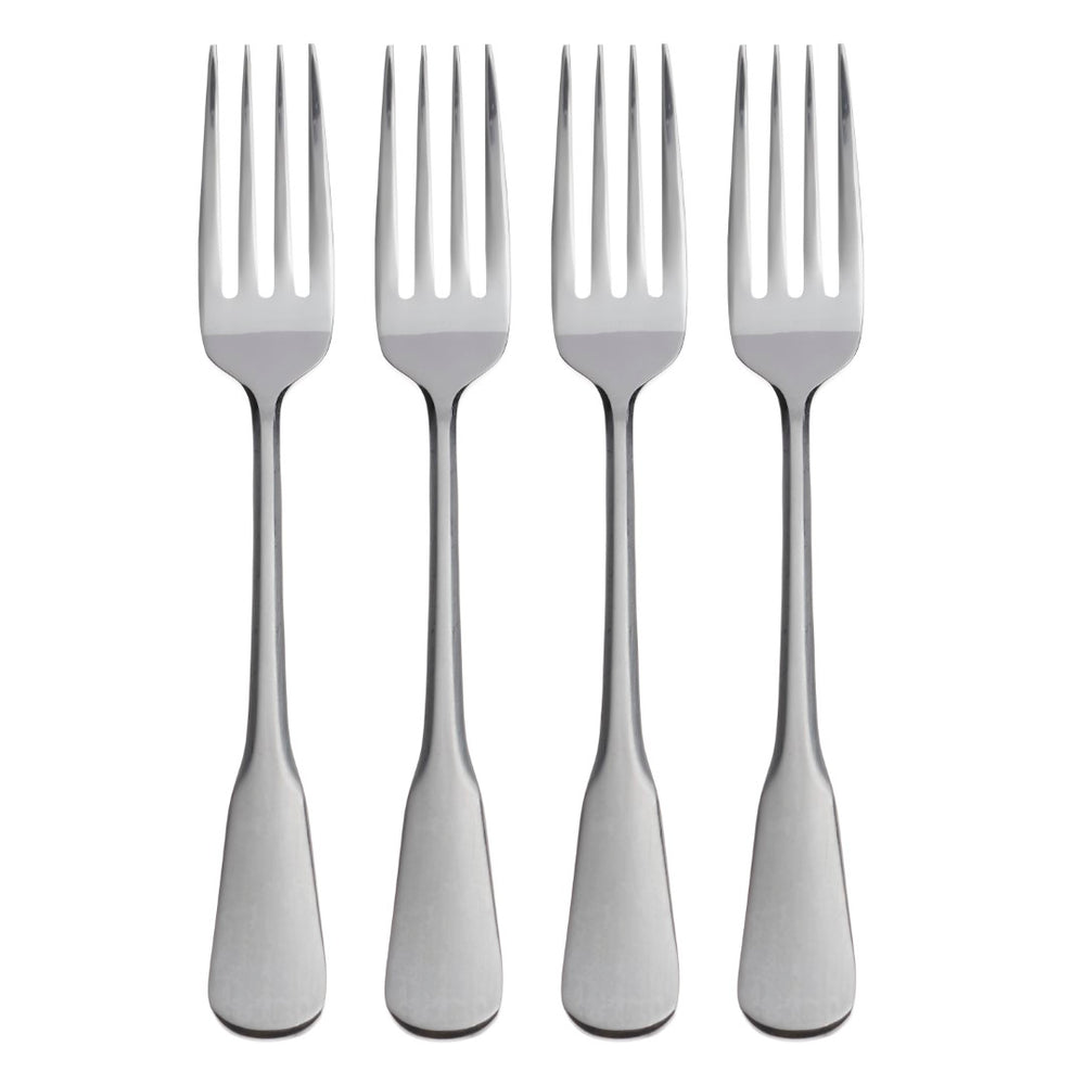 Lenox Oneida Colonial Boston Everyday Flatware Dinner Forks, Set of 4 Metallic, STAINLESS METAL B750004A