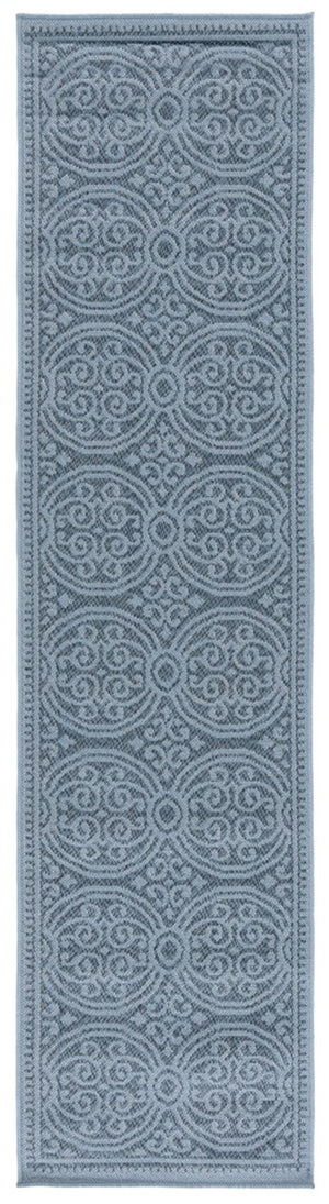 Safavieh Bermuda 809 Power Loomed Indoor / Outdoor Rug Navy 6'-7" x 6'-7" Round