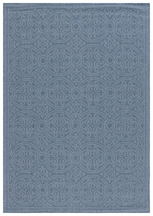 Safavieh Bermuda 809 Power Loomed Indoor / Outdoor Rug Navy 6'-7" x 6'-7" Round