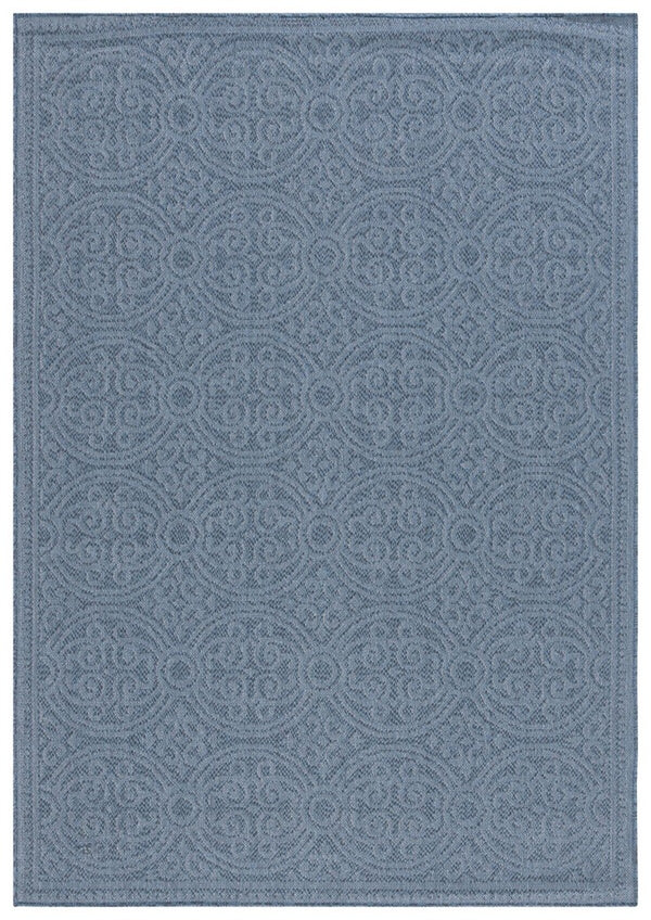 Safavieh Bermuda 809 Power Loomed Indoor / Outdoor Rug Navy 6'-7" x 6'-7" Round