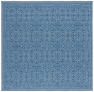 Safavieh Bermuda 809 Power Loomed Indoor / Outdoor Rug Navy 6'-7" x 6'-7" Round