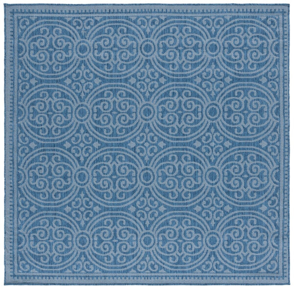 Safavieh Bermuda 809 Power Loomed Indoor / Outdoor Rug Navy 6'-7" x 6'-7" Round
