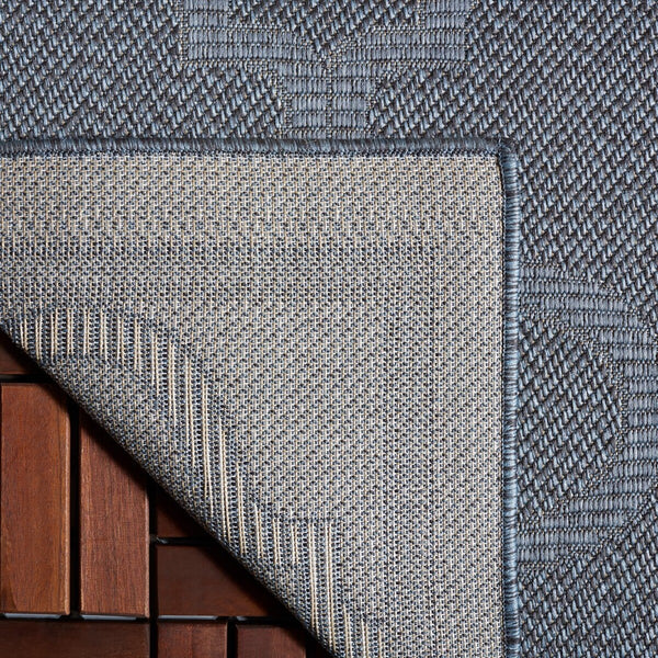 Safavieh Bermuda 810 Power Loomed Indoor / Outdoor Rug Navy 6'-7" x 6'-7" Round