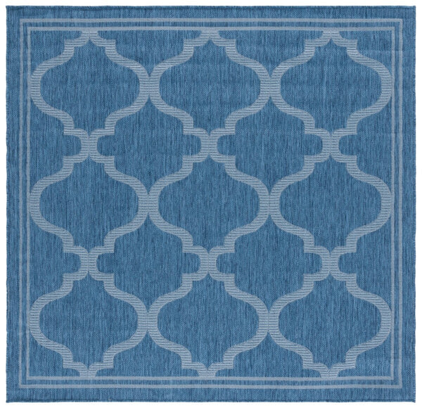 Safavieh Bermuda 810 Power Loomed Indoor / Outdoor Rug Navy 6'-7" x 6'-7" Round