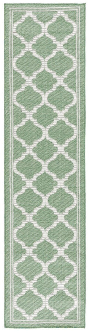 Safavieh Bermuda 810 Power Loomed Indoor / Outdoor Rug Green / Ivory 8' x 10'