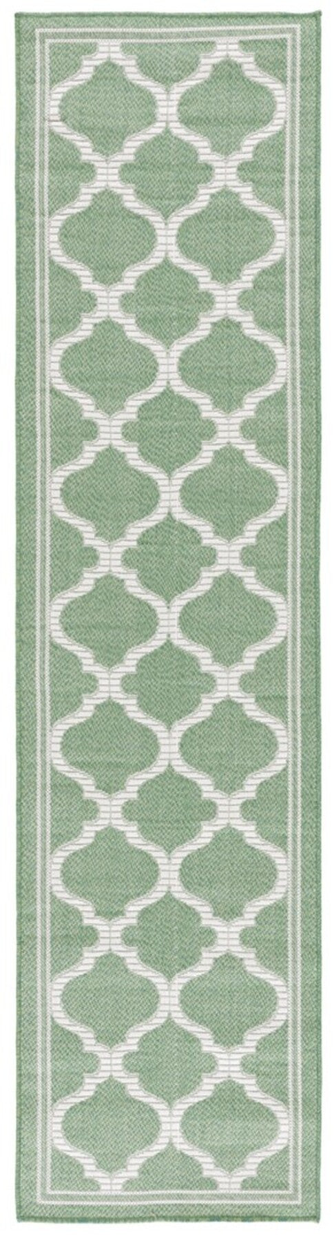 Safavieh Bermuda 810 Power Loomed Indoor / Outdoor Rug Green / Ivory 8' x 10'