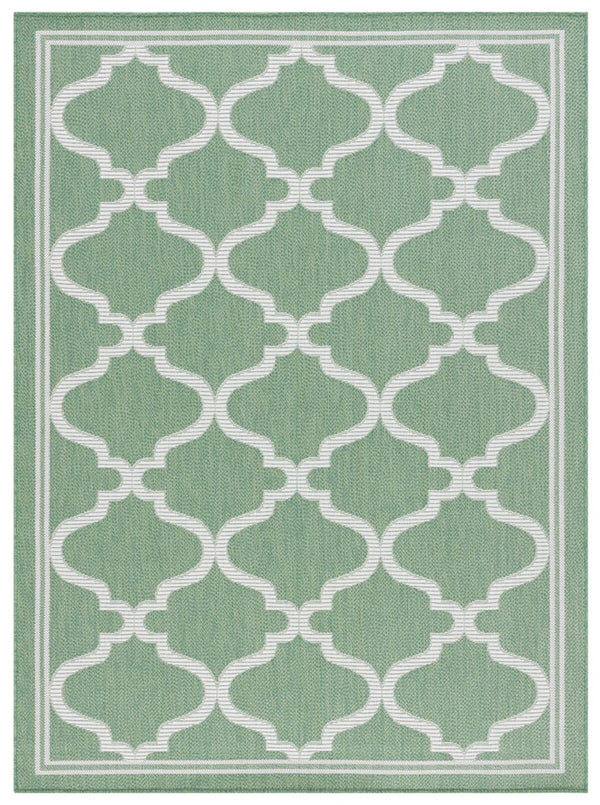 Safavieh Bermuda 810 Power Loomed Indoor / Outdoor Rug Green / Ivory 8' x 10'