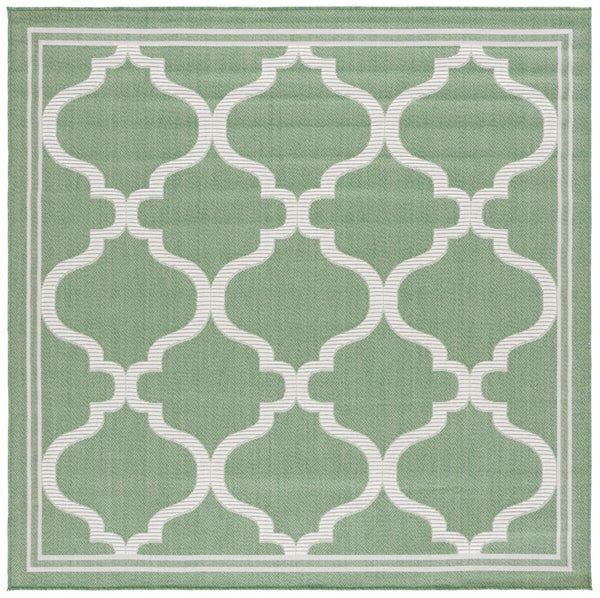 Safavieh Bermuda 810 Power Loomed Indoor / Outdoor Rug Green / Ivory 8' x 10'