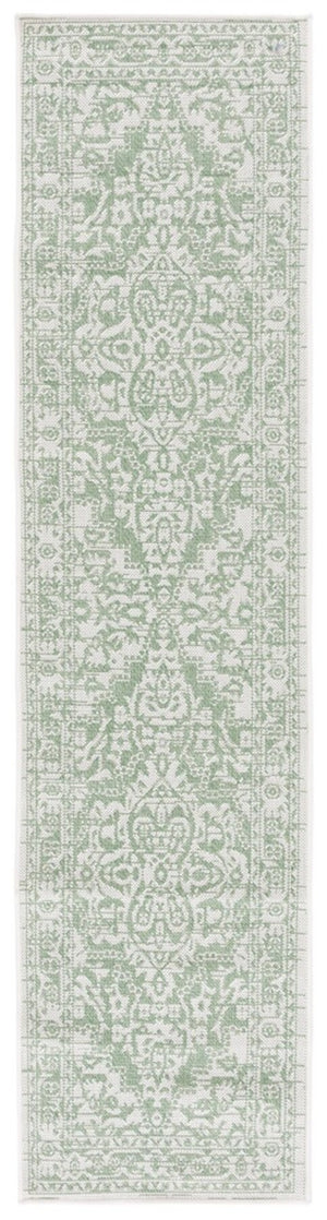 Safavieh Bermuda 813 Power Loomed Indoor / Outdoor Rug Green / Ivory 8' x 10'