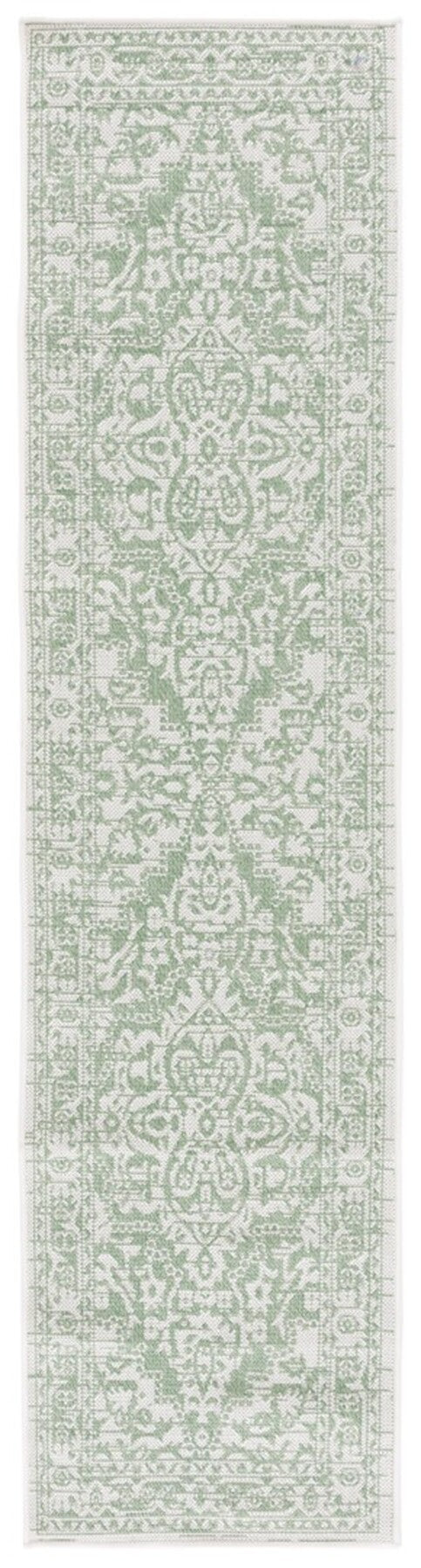 Safavieh Bermuda 813 Power Loomed Indoor / Outdoor Rug Green / Ivory 8' x 10'