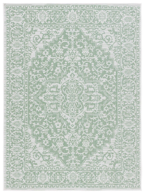 Safavieh Bermuda 813 Power Loomed Indoor / Outdoor Rug Green / Ivory 8' x 10'