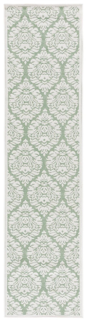 Safavieh Bermuda 821 Power Loomed Indoor / Outdoor Rug Ivory / Green 8' x 10'