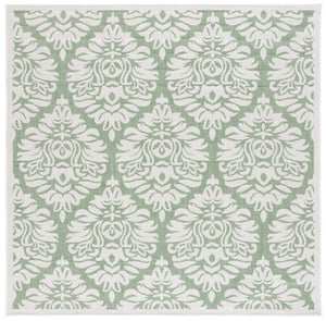 Safavieh Bermuda 821 Power Loomed Indoor / Outdoor Rug Ivory / Green 8' x 10'