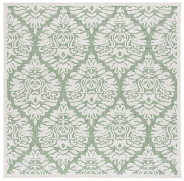 Safavieh Bermuda 821 Power Loomed Indoor / Outdoor Rug Ivory / Green 8' x 10'