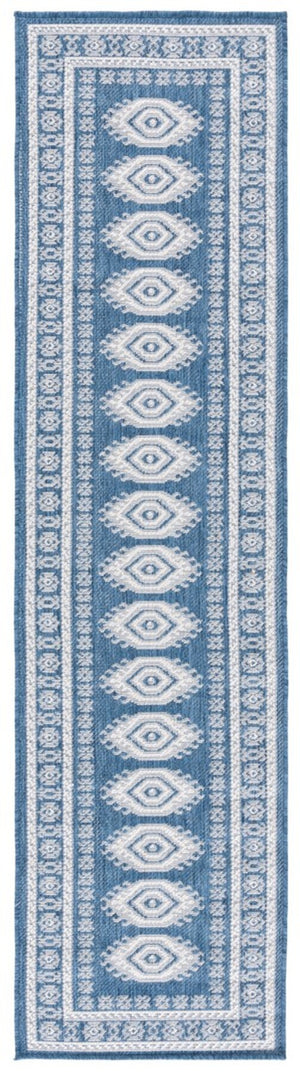 Safavieh Bermuda 827 Power Loomed Indoor / Outdoor Rug Navy / Ivory 8' x 10'