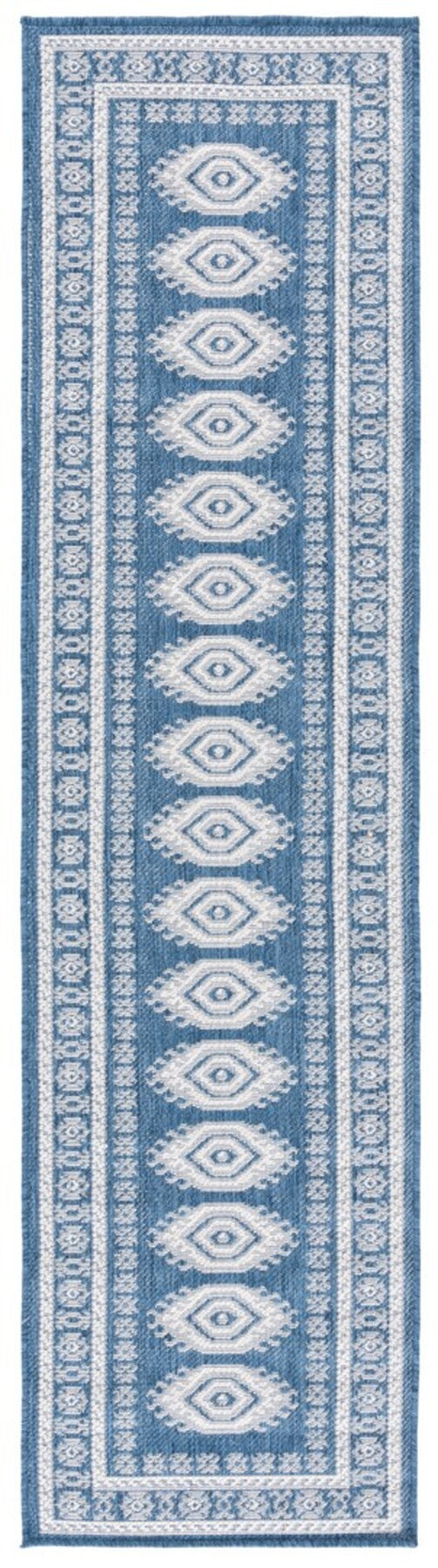 Safavieh Bermuda 827 Power Loomed Indoor / Outdoor Rug Navy / Ivory 8' x 10'