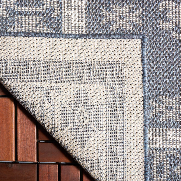 Safavieh Bermuda 827 Power Loomed Indoor / Outdoor Rug Navy / Ivory 8' x 10'