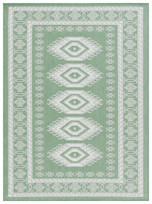 Safavieh Bermuda 827 Power Loomed Indoor / Outdoor Rug Green / Ivory 8' x 10'