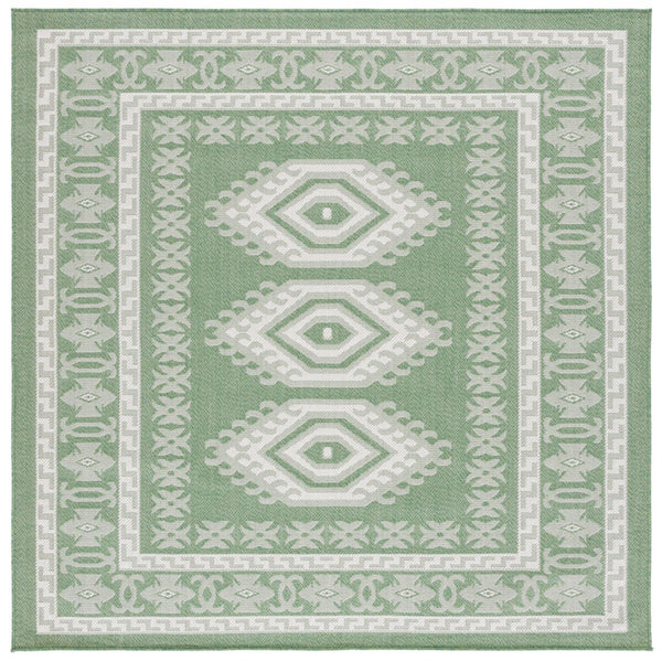 Safavieh Bermuda 827 Power Loomed Indoor / Outdoor Rug Green / Ivory 8' x 10'