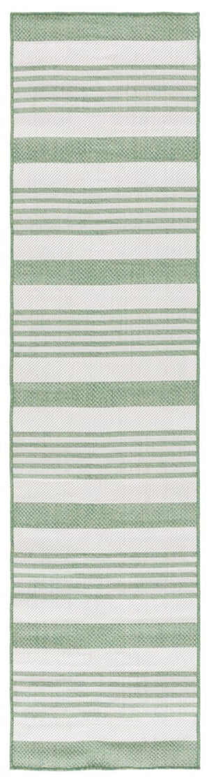 Safavieh Bermuda 828 Power Loomed Indoor / Outdoor Rug Green / Ivory 8' x 10'