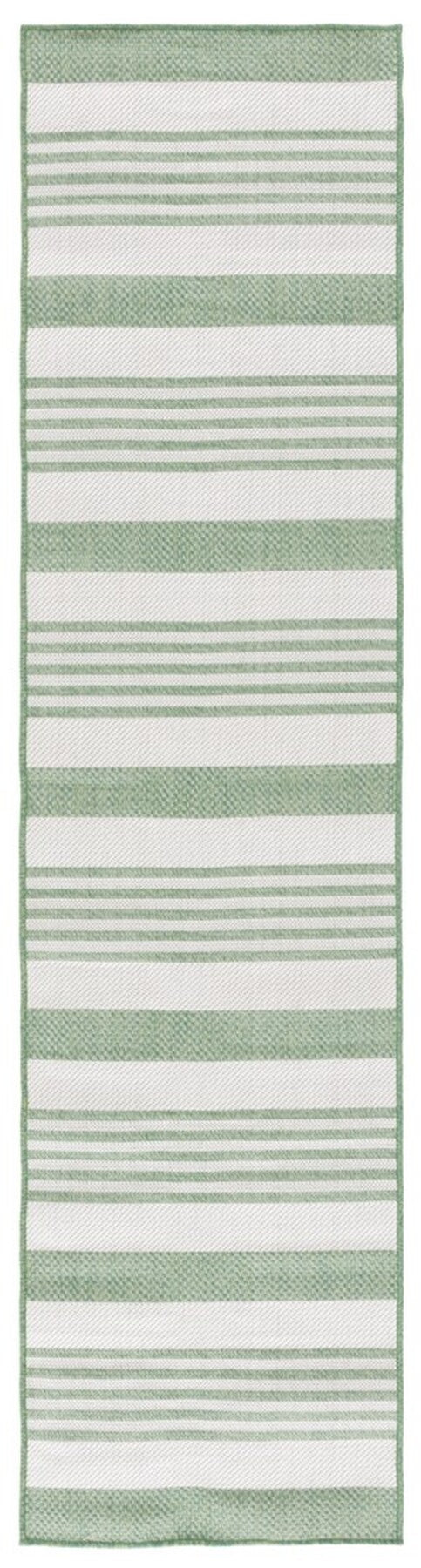 Safavieh Bermuda 828 Power Loomed Indoor / Outdoor Rug Green / Ivory 8' x 10'