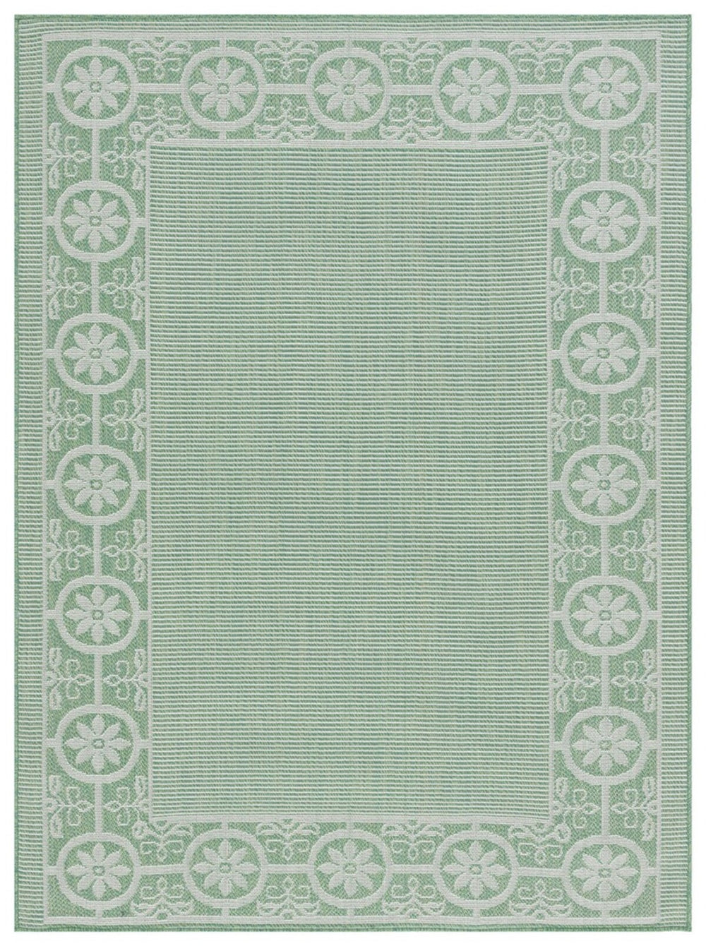 Safavieh Bermuda 838 Power Loomed Indoor / Outdoor Rug Green / Ivory 8' x 10'