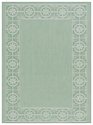 Safavieh Bermuda 838 Power Loomed Indoor / Outdoor Rug Green / Ivory 8' x 10'