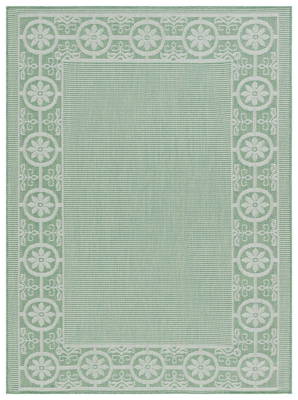 Safavieh Bermuda 838 Power Loomed Indoor / Outdoor Rug Green / Ivory 8' x 10'