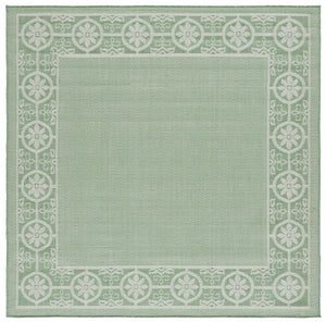 Safavieh Bermuda 838 Power Loomed Indoor / Outdoor Rug Green / Ivory 8' x 10'